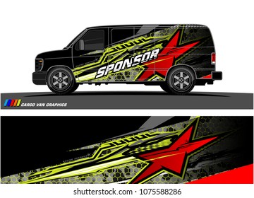 car graphic vector. abstract star shape with modern camouflage design for vehicle vinyl wrap 
