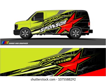 car graphic vector. abstract star shape with modern camouflage design for vehicle vinyl wrap 
