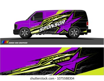 car graphic vector. abstract star shape with modern camouflage design for vehicle vinyl wrap 
