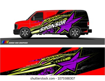 car graphic vector. abstract star shape with modern camouflage design for vehicle vinyl wrap 
