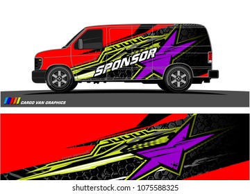 car graphic vector. abstract star shape with modern camouflage design for vehicle vinyl wrap 
