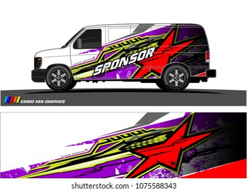 car graphic vector. abstract star shape with modern camouflage design for vehicle vinyl wrap 
