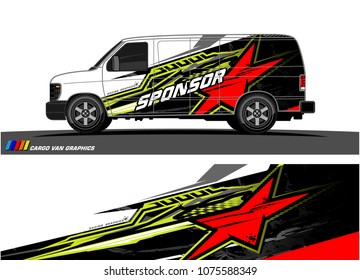 car graphic vector. abstract star shape with modern camouflage design for vehicle vinyl wrap 
