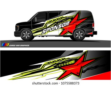car graphic vector. abstract star shape with modern camouflage design for vehicle vinyl wrap 
