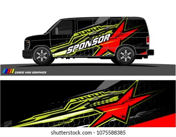 car graphic vector. abstract star shape with modern camouflage design for vehicle vinyl wrap 
