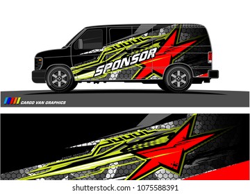 car graphic vector. abstract star shape with modern camouflage design for vehicle vinyl wrap 
