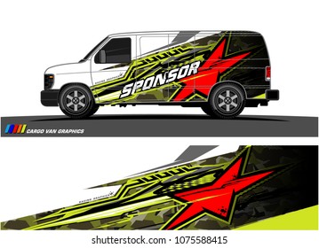 car graphic vector. abstract star shape with modern camouflage design for vehicle vinyl wrap 
