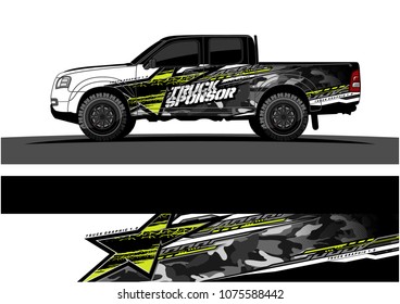 car graphic vector. abstract star shape with modern camouflage design for vehicle vinyl wrap 
