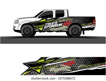car graphic vector. abstract star shape with modern camouflage design for vehicle vinyl wrap 
