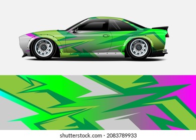 car graphic vector. simple curved shape with grunge background design for vehicle vinyl wrap