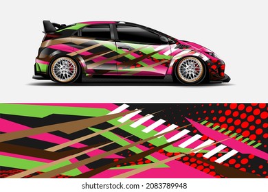 car graphic vector. simple curved shape with grunge background design for vehicle vinyl wrap