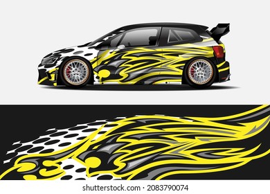 car graphic vector. simple curved shape with grunge background design for vehicle vinyl wrap
