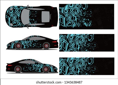 car graphic vector,abstract racing shape with modern race design for vehicle vinyl