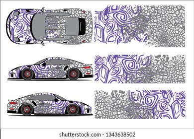 car graphic vector,abstract racing shape with modern race design for vehicle vinyl