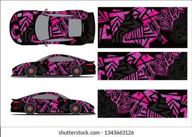 car graphic vector,abstract racing shape with modern race design for vehicle vinyl