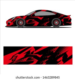 car graphic vector,abstract racing shape with modern race design for vehicle vinyl sticker
