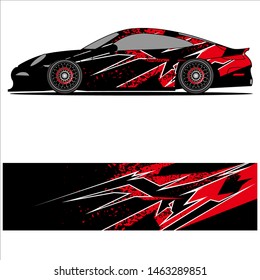 car graphic vector,abstract racing shape with modern race design for vehicle vinyl sticker
