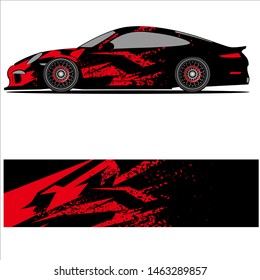 car graphic vector,abstract racing shape with modern race design for vehicle vinyl sticker

