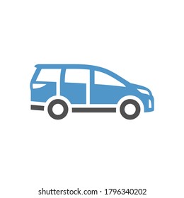 Car - gray blue icon isolated on white background