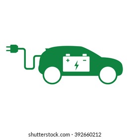 car green battery plug icon