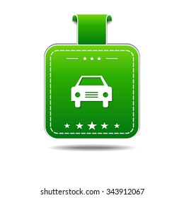 Car Green Vector Icon Design