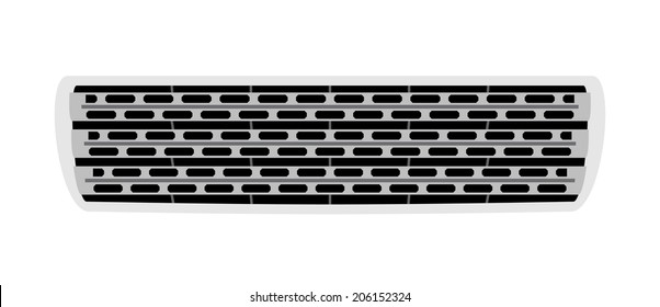 Car grill isolated on white background. Exterior detail. Vector EPS10.