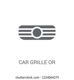 car grille or radiator grille icon. Trendy car grille or radiator grille logo concept on white background from car parts collection. Suitable for use on web apps, mobile apps and print media.