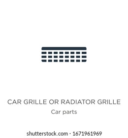 Car grille or radiator grille icon vector. Trendy flat car grille or radiator grille icon from car parts collection isolated on white background. Vector illustration can be used for web and mobile 