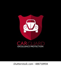 Car Guard logo design template. vector illustration