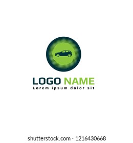 car halftone icon, label, badge, logo.Designed for your web site design, logo, app, UI