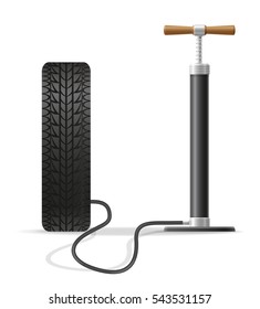 car hand air pump stock vector illustration isolated on white background