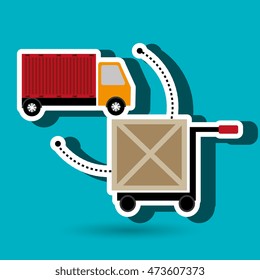 car hand box cargo vector illustration eps 10