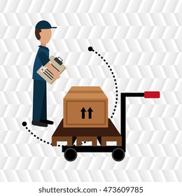 car hand box cargo vector illustration eps 10