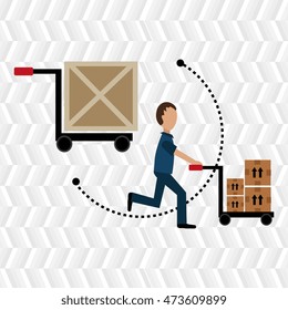 car hand box cargo vector illustration eps 10