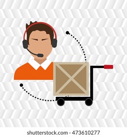 car hand box cargo vector illustration eps 10