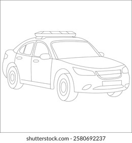 Car Hand Draw Coloring Page