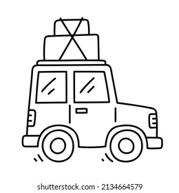 Car. Hand drawn doodle icon.