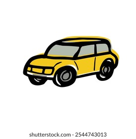 Car hand drawn doodle illustration