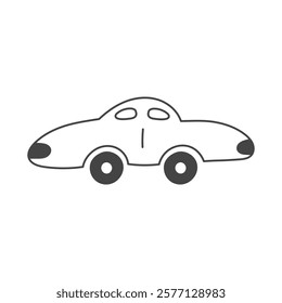 Car Hand drawn Icon. Automobile doodle symbol. Vehicle outline vector illustration