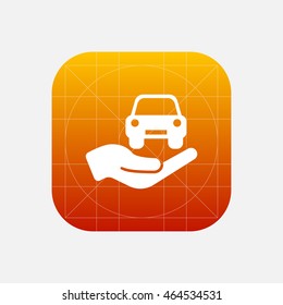 car in hand icon