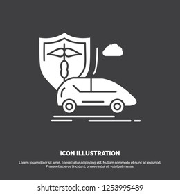 car, hand, insurance, transport, safety Icon. glyph vector symbol for UI and UX, website or mobile application