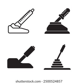 car handbrake icon vector illustration logo design