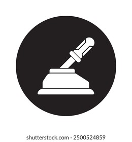 car handbrake icon vector illustration logo design
