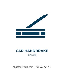 car handbrake vector icon. car handbrake, brake, car filled icons from flat car parts concept. Isolated black glyph icon, vector illustration symbol element for web design and mobile apps