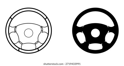 car handlebar graphic icon vector