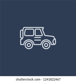 car hard top icon. car hard top linear design concept from Car parts collection. Simple element vector illustration on dark blue background.
