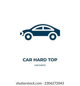 car hard top vector icon. car hard top, auto, vehicle filled icons from flat car parts concept. Isolated black glyph icon, vector illustration symbol element for web design and mobile apps