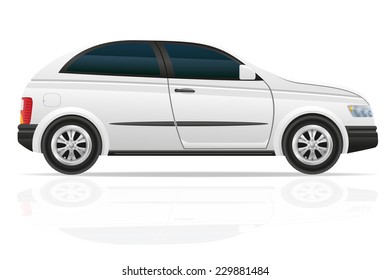 car hatchback vector illustration isolated on white background