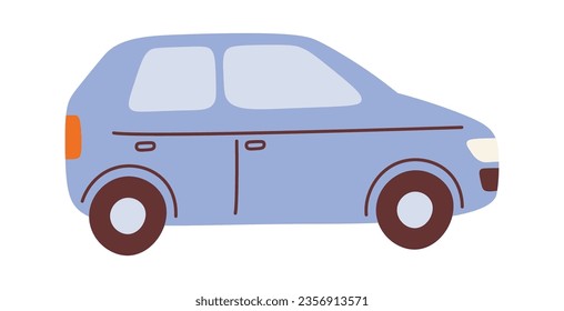Ilustración del vector del vehículo de retroceso de coche