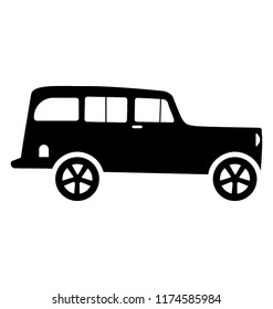 
A car having four wheels 
